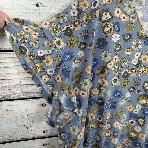 Sonoma Woman's 3x Plus Blue Floral Top - Picture 2 of 7